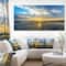 Designart - Beautiful Sunrise and Seashore - Large Seashore Canvas Wall Art
